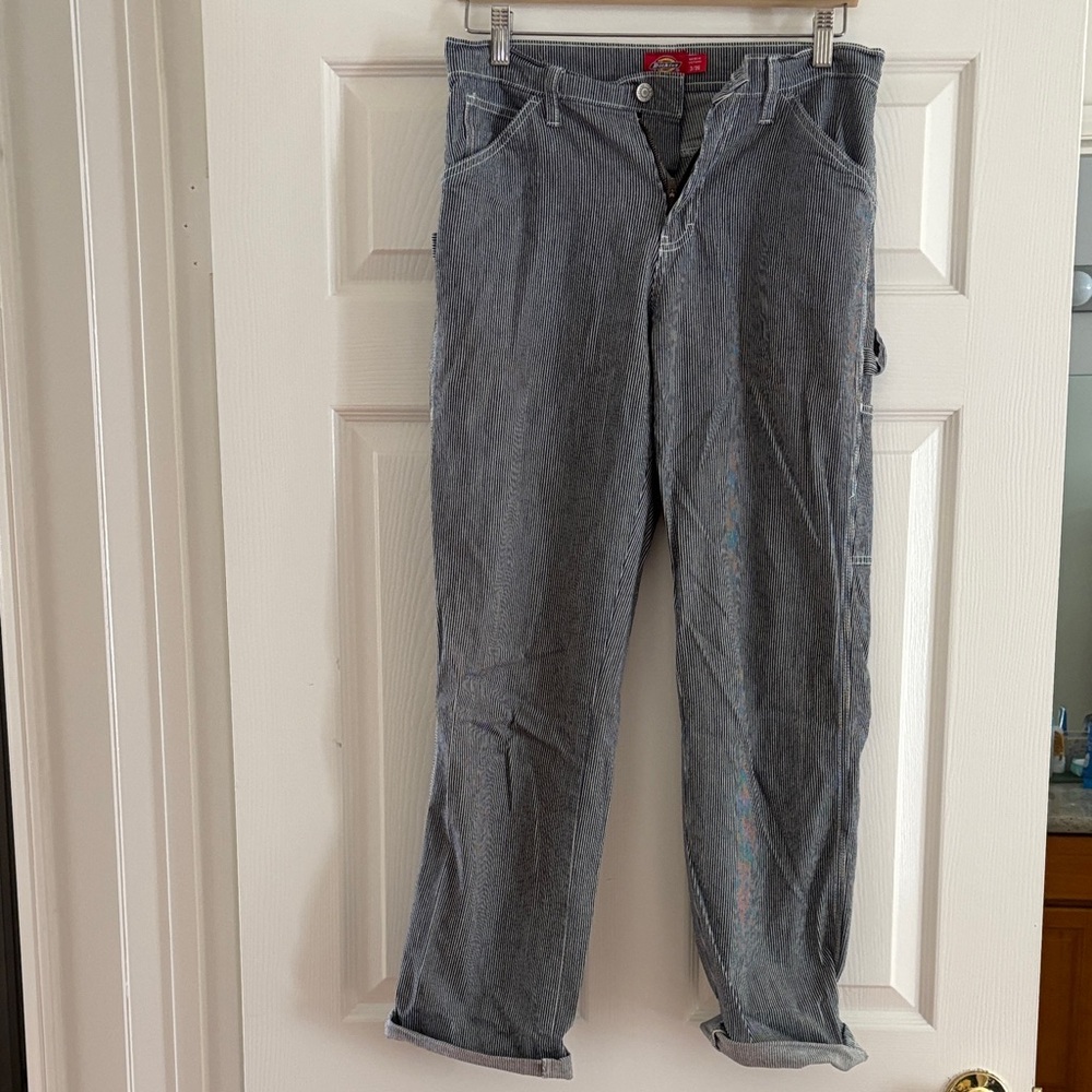 Classic Dickies blue/white stripe jean